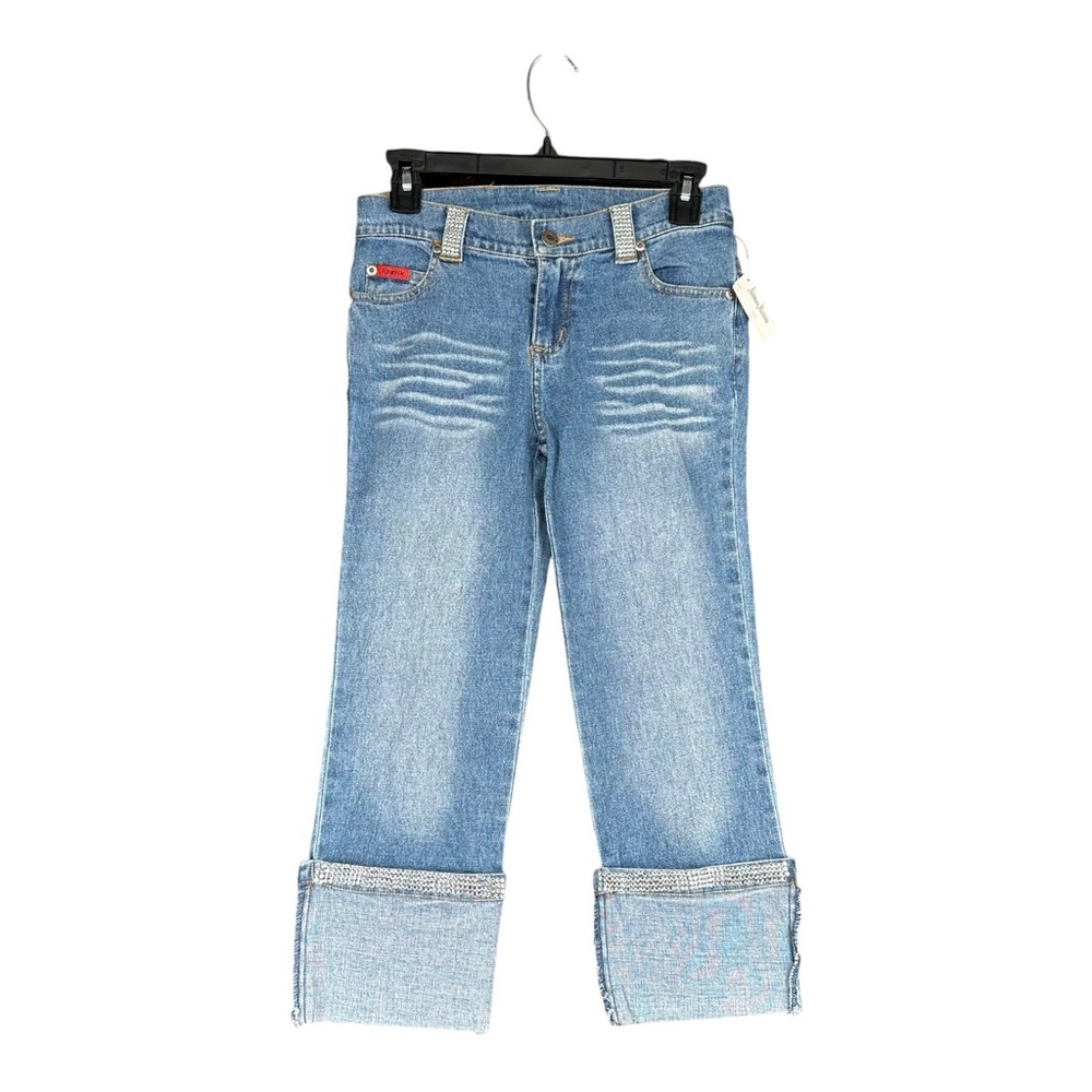 Lipstik NWT Girl’s 16‎ Jeans Denim Whiskering Cuffed Casual